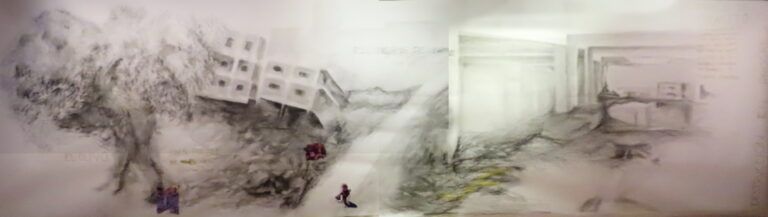 Trabajo en progreso, escombros de grafito, miSelva en el CCHSN