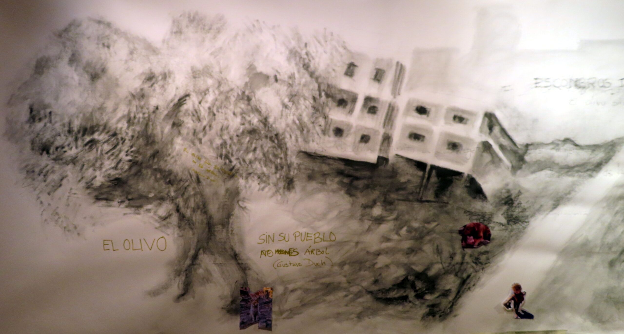 Trabajo en progreso, escombros de grafito, miSelva en el CCHSN