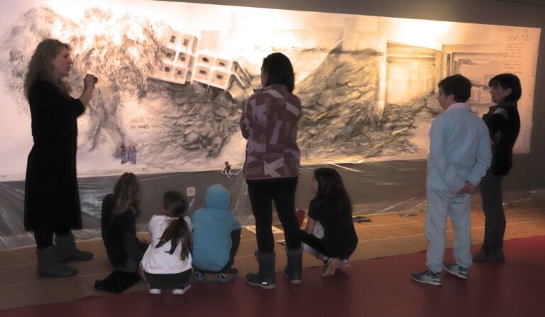 Trabajo en progreso, escombros de grafito, miSelva en el CCHSN