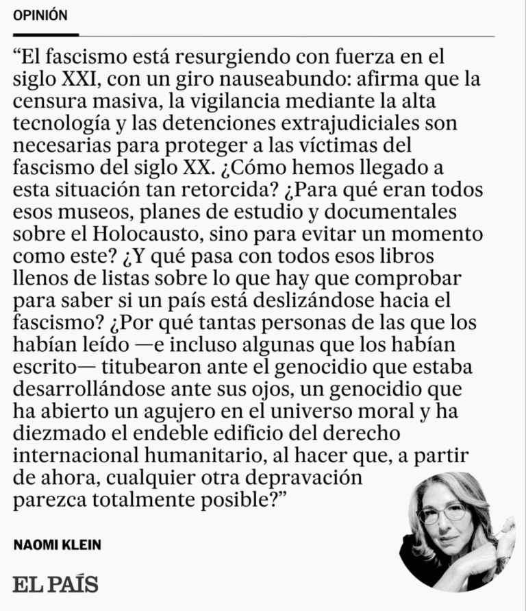 El Fascismo, por Naomi Klein